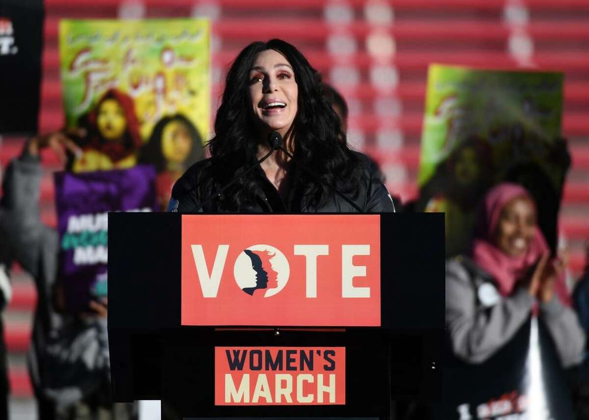 Cher Cher has contributed to numerous causes throughout the decades, including but not limited to AIDS relief, veterans care, the Flint water crisis, and COVID-19 relief. In response to the election of Donald Trump as president of the United States, Cher participated in a number of anti-Trump rallies, including one right after election night in 2016 that included Madonna and Mark Ruffalo. You may also like: Best Robert De Niro movies