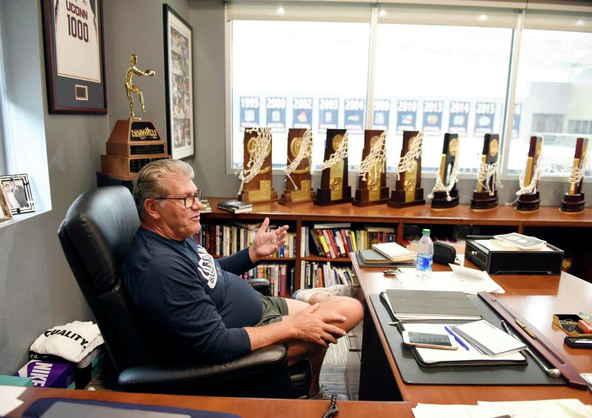 What new things did we learn about Geno Auriemma? Hear about Hearst's day  with the UConn coach