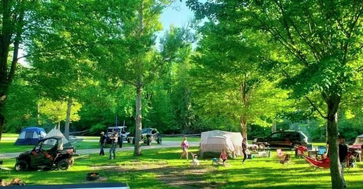 The recently opened Northern Sites Campground on the River located at 1862 S. River Road in Beaverton hosts many activities including cornhole, volleyball, kayaking, tubing, fishing, swimming and more. There are two beaches and no loss of things to do, said owners Carrie and Gordie Huckins. (Photo provided)