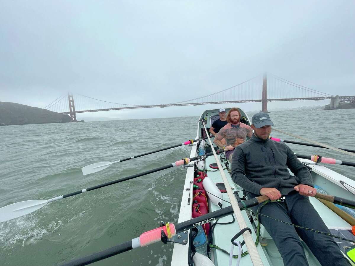 inside crew rowing boat