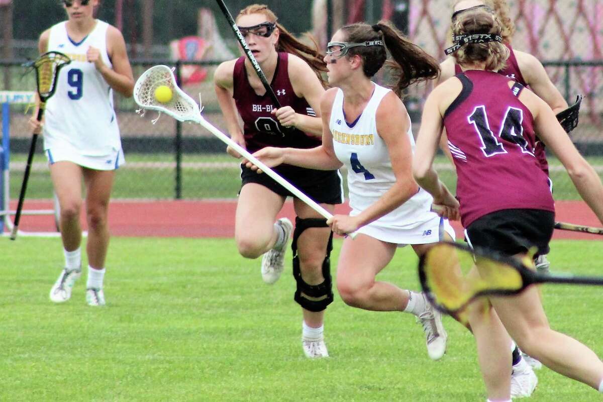 Queensbury's Brigid Duffy (4) is the Times Union girls' lacrosse athlete of the year.