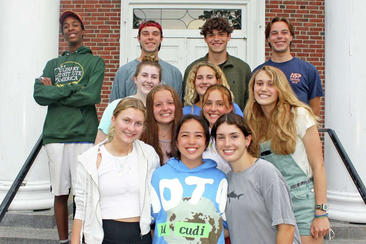 Prior to departing last Saturday on its annual mission trip, the Jesse Lee Appalachia Service Project in Ridgefield honored 13 teens who have participated in the home repair ministry during their four years of high school. Bottom row: Anna Skare, Emory Haines and Eva McKinley. Second row: Annika Bonwetsch, Bella Lussi and Lily Walsh. Third row: Kate Fleming and Kate Bucci. Back row: Jake O'Brien, Parker Etzbach, Ethan Mills and Reid Etzbach. Not pictured: Cate Ousey.