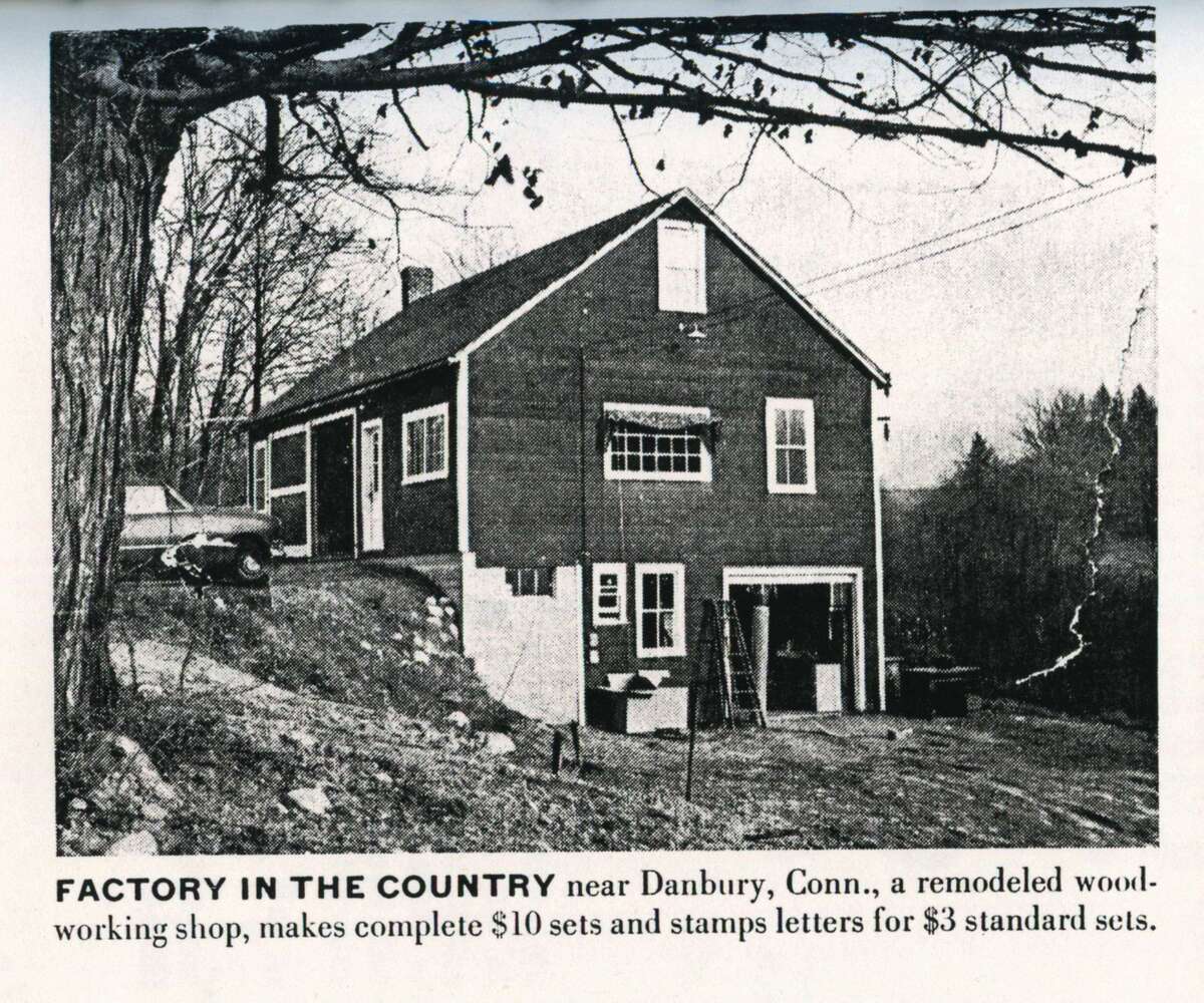 A photo of the building that once stood at 88 Plumtrees Road in Bethel, Conn., as it appeared in the early-1950s.
