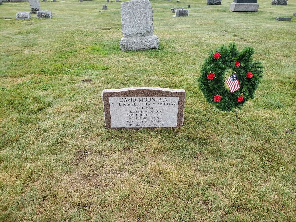  A new headstone is on the gravesite of Pvt. David Mountain, a Civil War soldier, at the St. John the Baptist Cemetery in Schenectady.