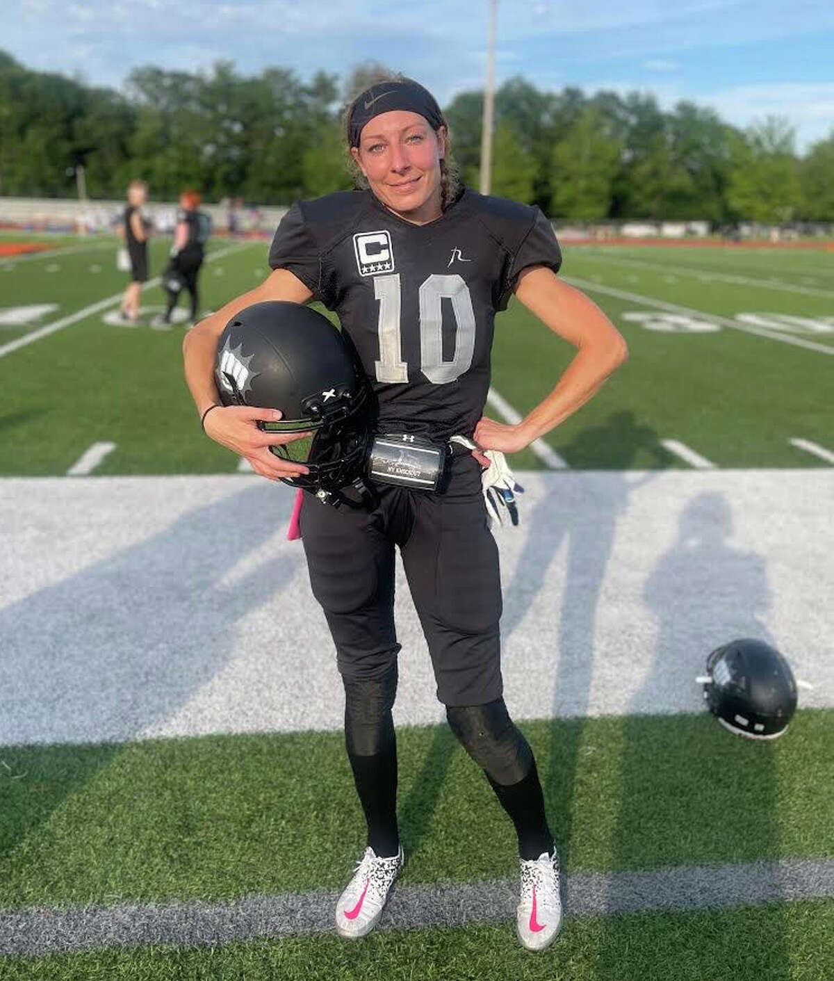 Women's tackle football national team features Albany kicker