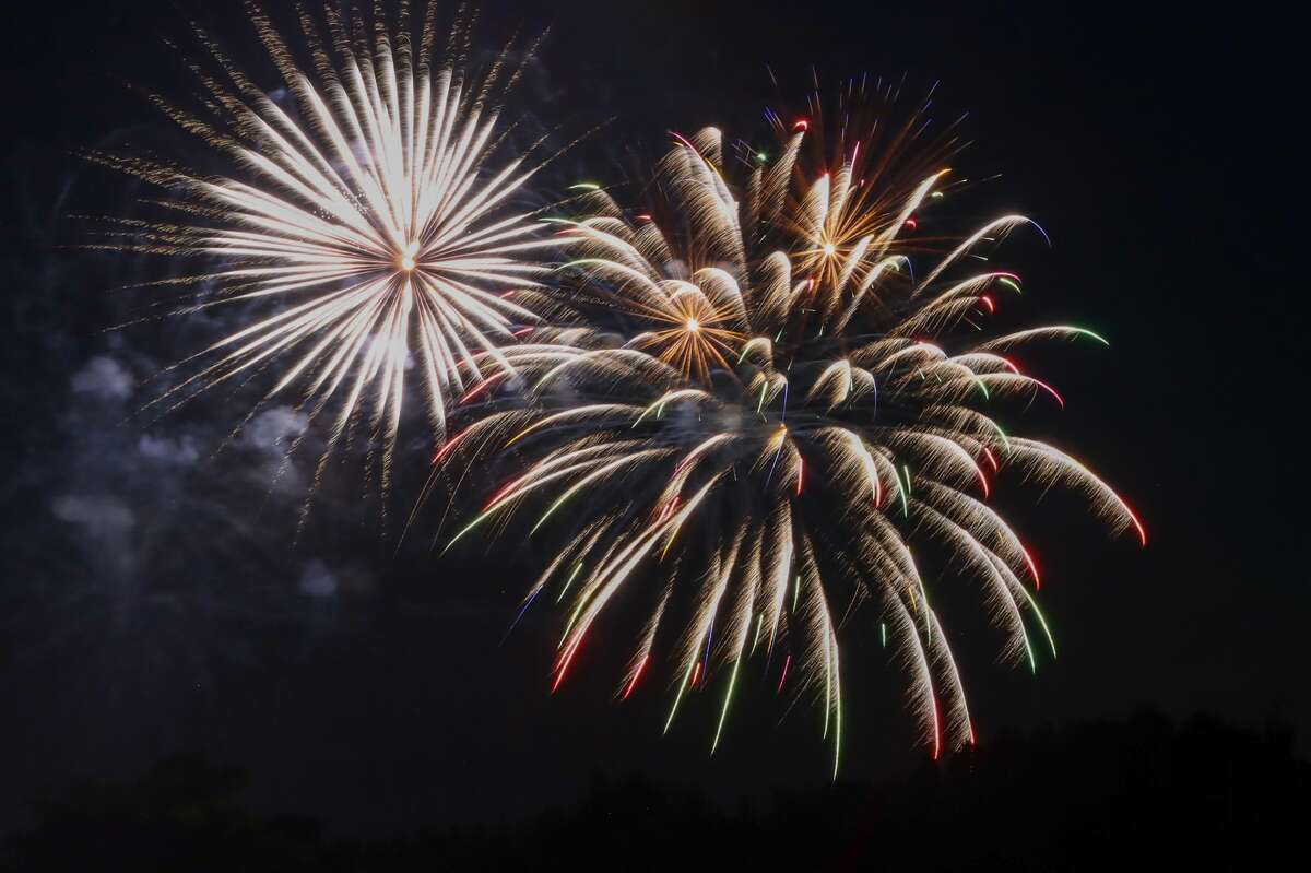 Fireworks light up the night sky over Caseville July 3.