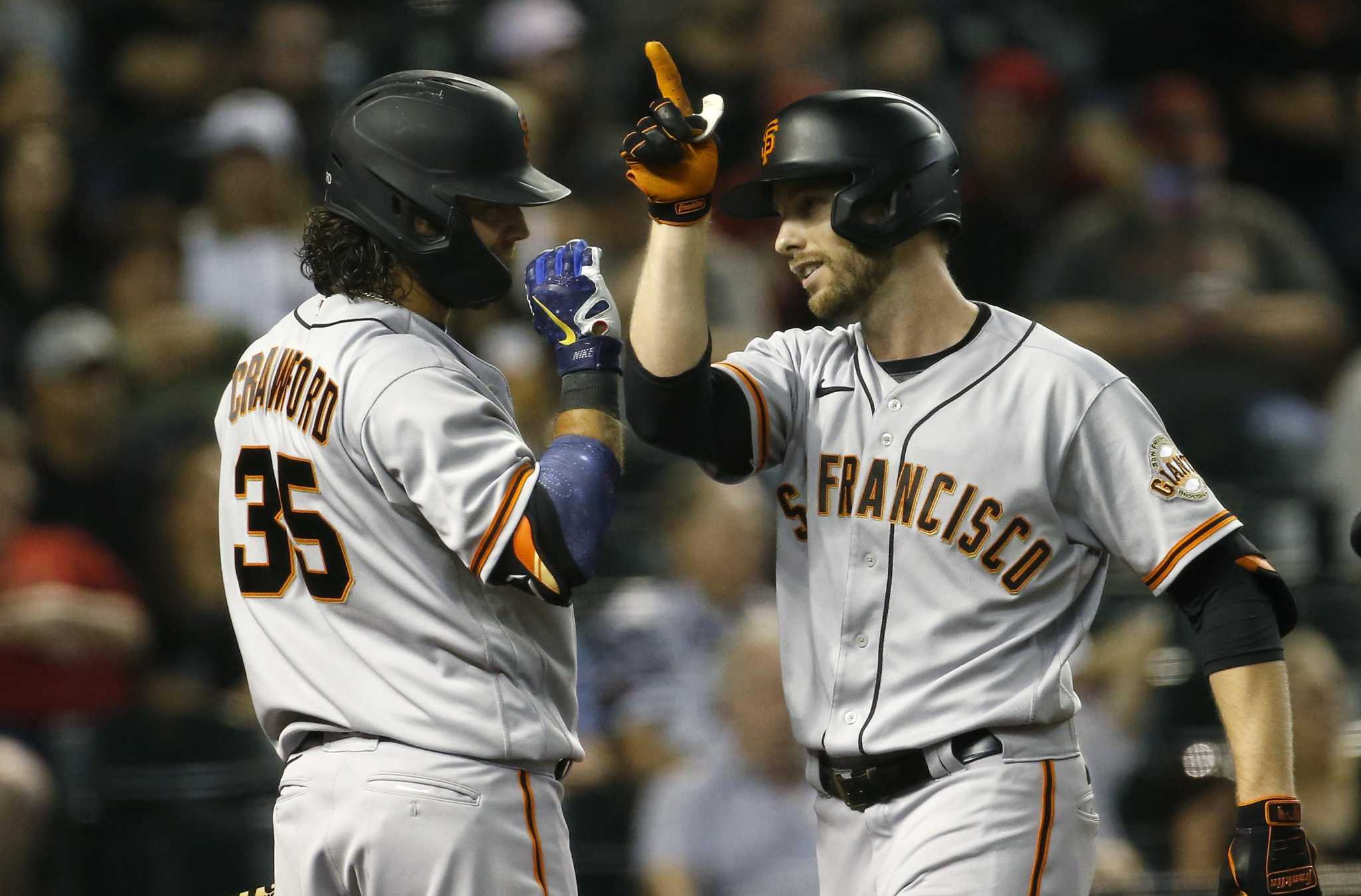 Austin Slater’s monster homer powers Giants’ 6-5 win to beat D-backs