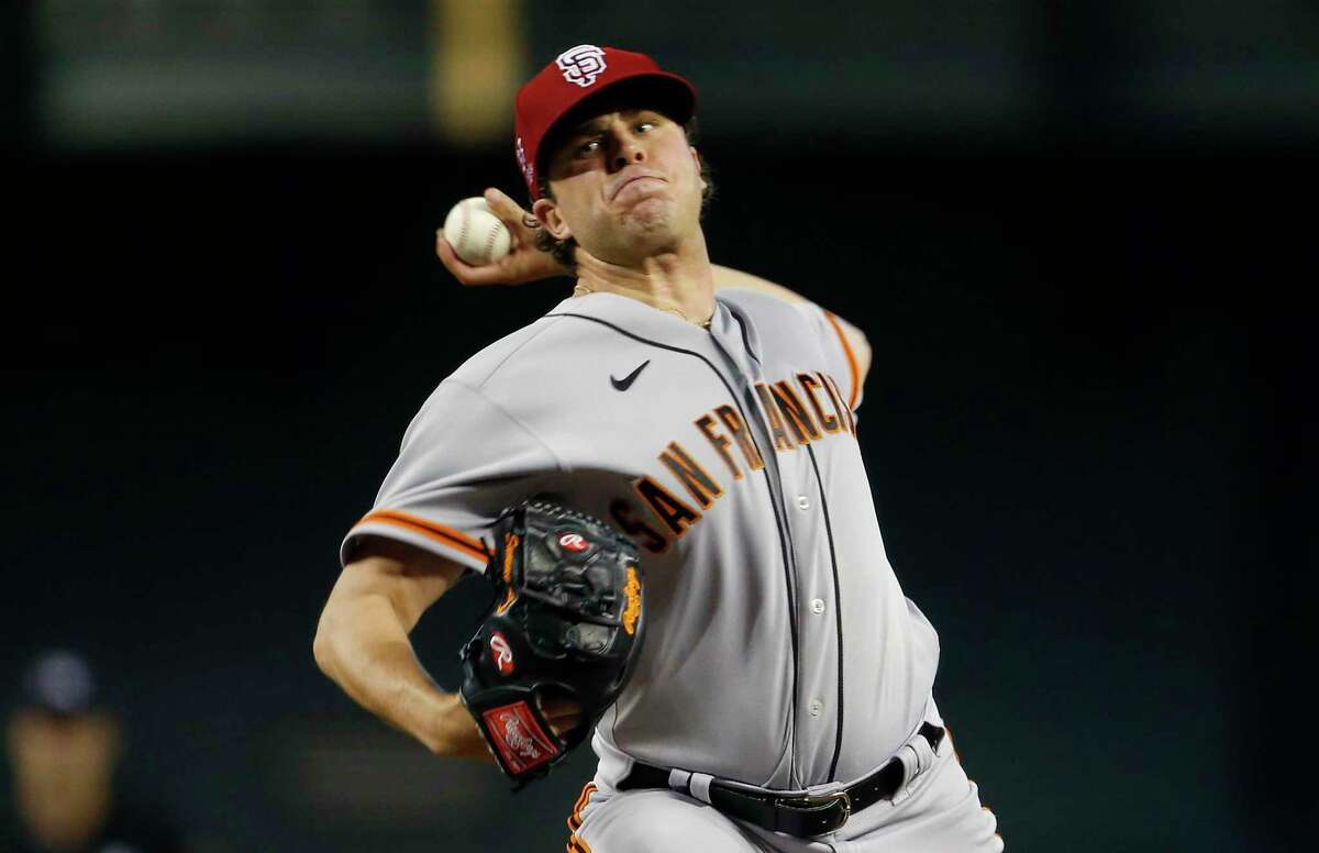 Kevin Gausman of the San Francisco Giants reacts in the fourth inning  News Photo - Getty Images