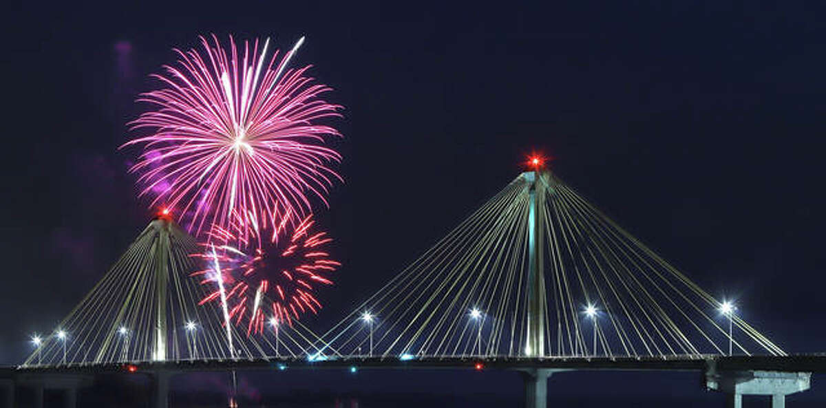 Fireworks were back this year over the Mississippi River in Alton and the Clark Bridge. Clark Bridge, one of the largest bridges in Alton, connects Alton to West Alton in Missouri. The bridge also carries U.S. Route 67 across the Mississippi River and as such sees a lot of vehicular traffic, but it also makes for a picturesque setting, as seen above. (File photo)