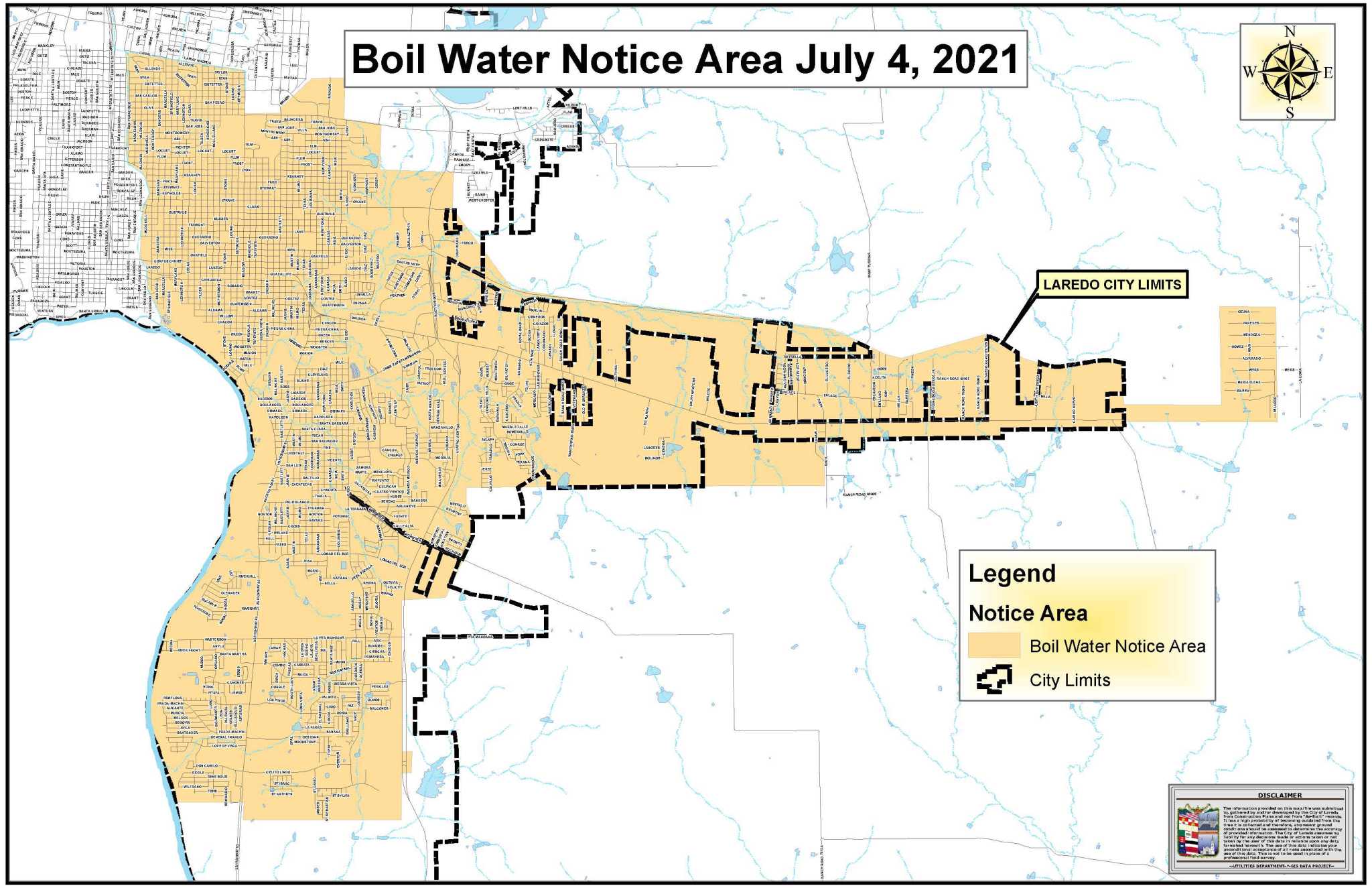 Boil water notice extended to south Laredo neighborhoods
