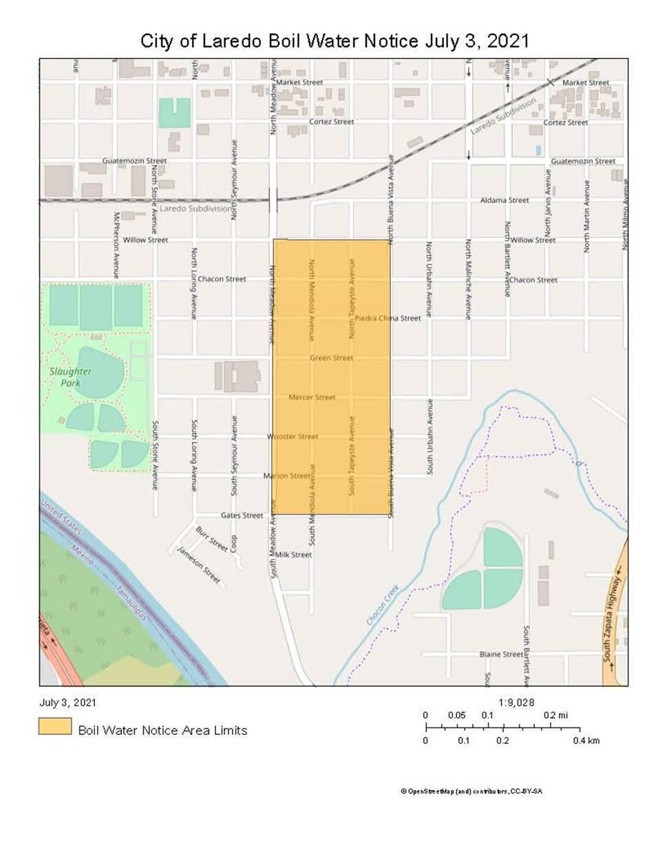 City of Laredo issues boil water notice for part of Chacon Neighborhood