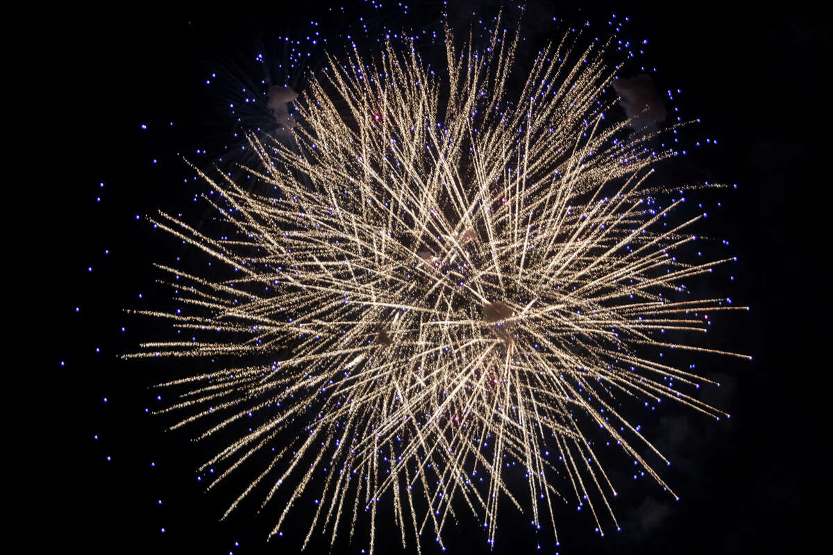 Thousands of people gather for a live concert and fireworks display Monday, July 4, 2021 at Dow Diamond in Midland. (Katy Kildee/kkildee@mdn.net)