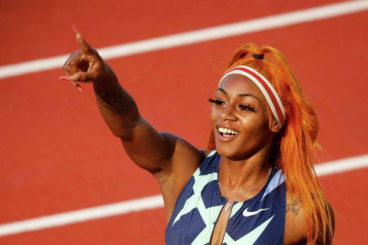 FILE - JULY 2, 2021: It was reported that Sprinter Sha'Carri Richardson will not be able to participate in the 100-meter event at the 2020 Tokyo Olympics after testing positive for marijuana at the U.S. Olympic Trials in June, July 2, 2021. EUGENE, OREGON - JUNE 19: Sha'Carri Richardson reacts after competing in the Women's 100 Meter Semi-finals on day 2 of the 2020 U.S. Olympic Track & Field Team Trials at Hayward Field on June 19, 2021 in Eugene, Oregon. (Photo by Cliff Hawkins/Getty Images)