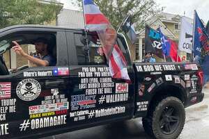 July Fourth parade stickers stoke partisan issues