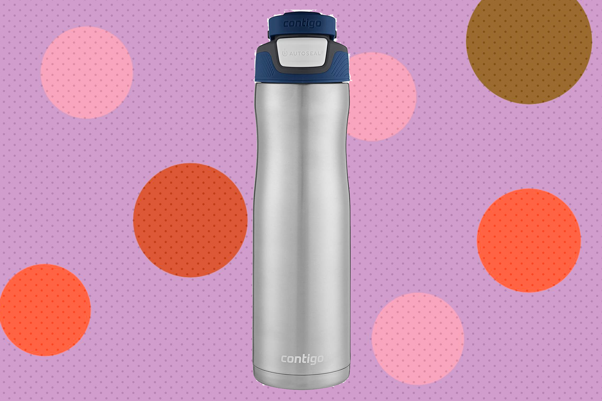 Contigo 24 Oz. Auto seal Chill Stainless Steel Water Bottle, Iced
