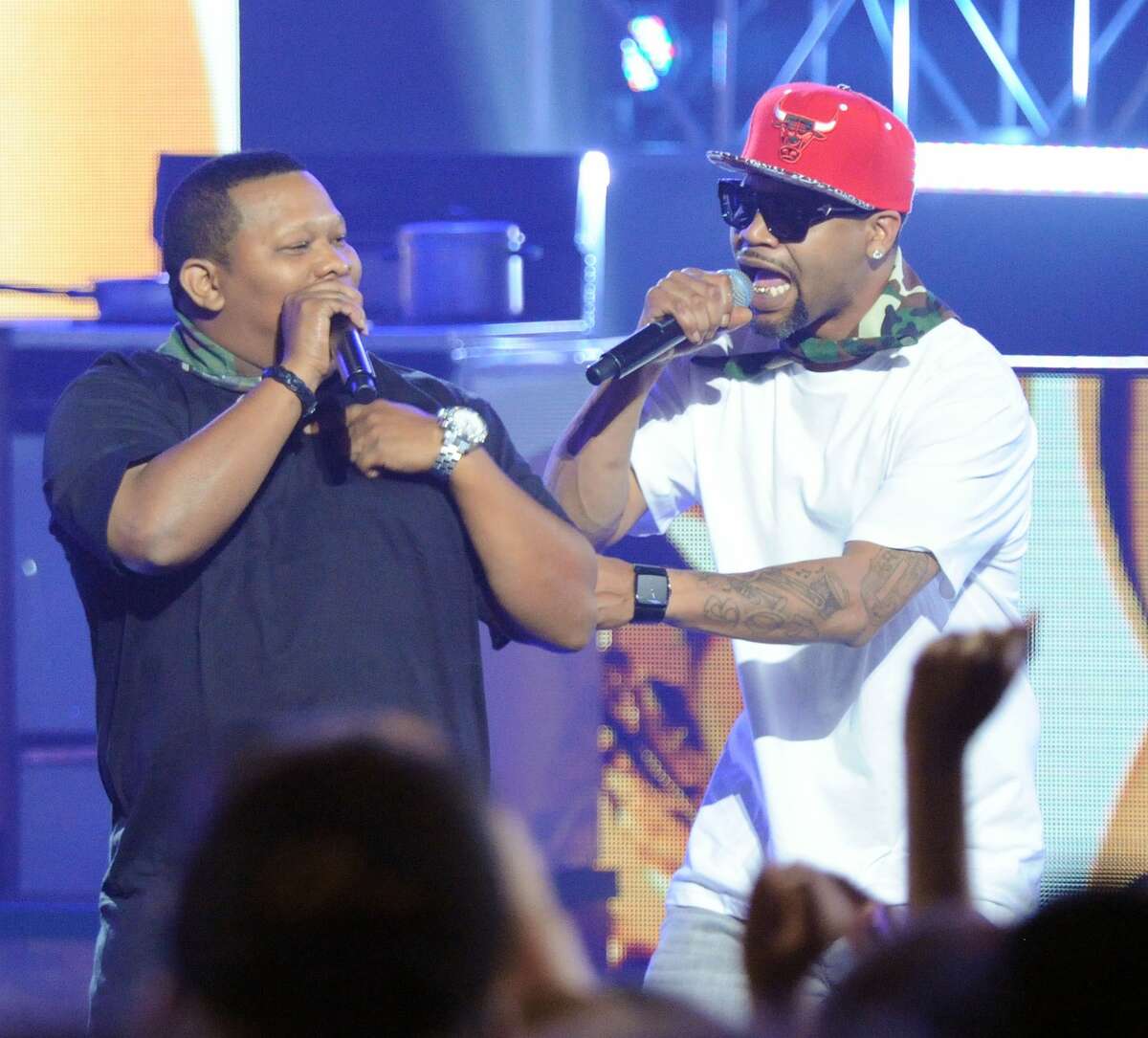Mannie Fresh and Juvenile join forces for "Vax That Thang Up." (Photo by Chris McKay/WireImage)