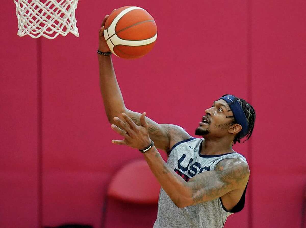 Bradley Beal, shown practicing with Team USA in Las Vegas on Tuesday, has been the subject of trade rumors.
