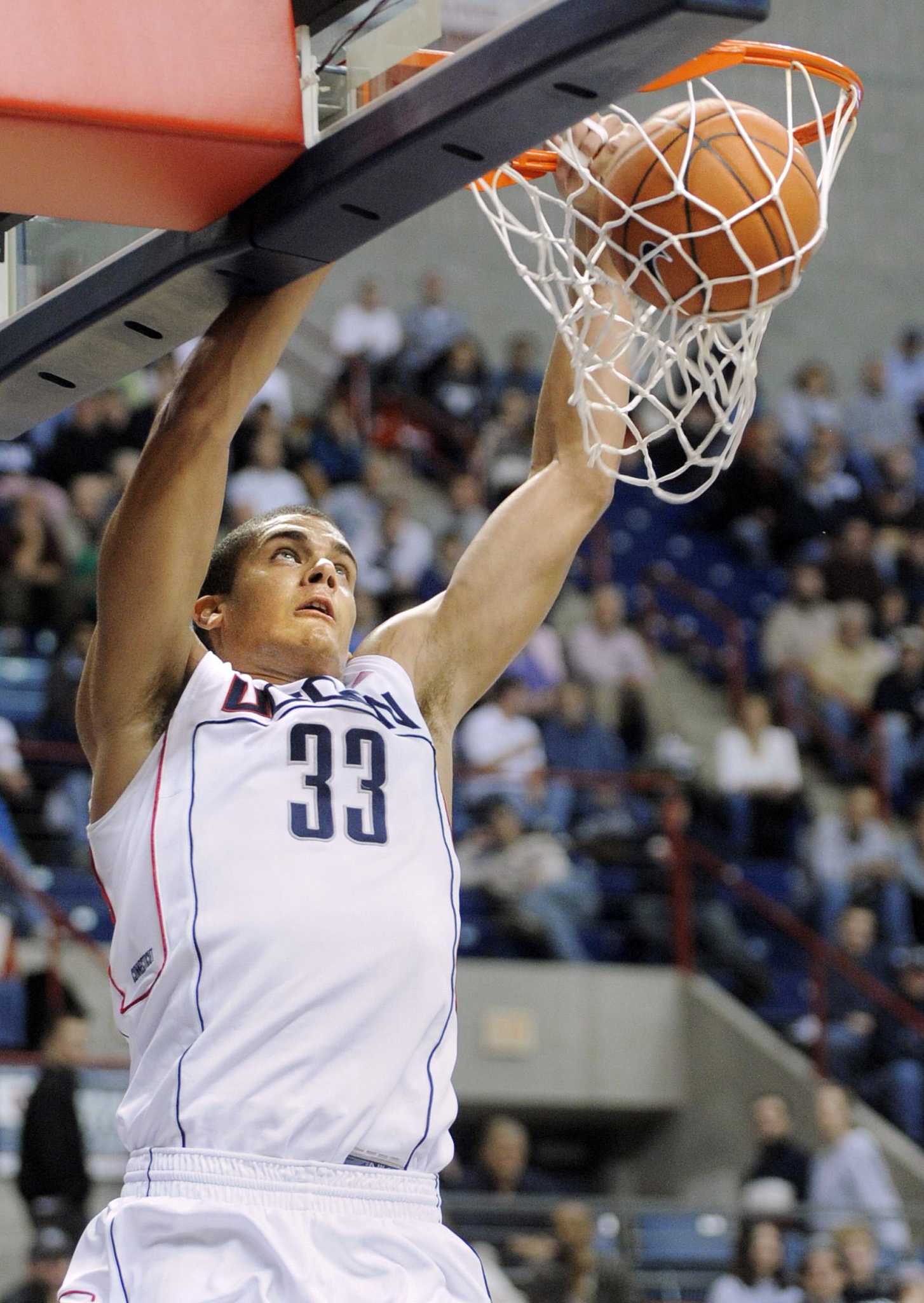 UConn's Gavin Edwards, a naturalized Japanese citizen, taking