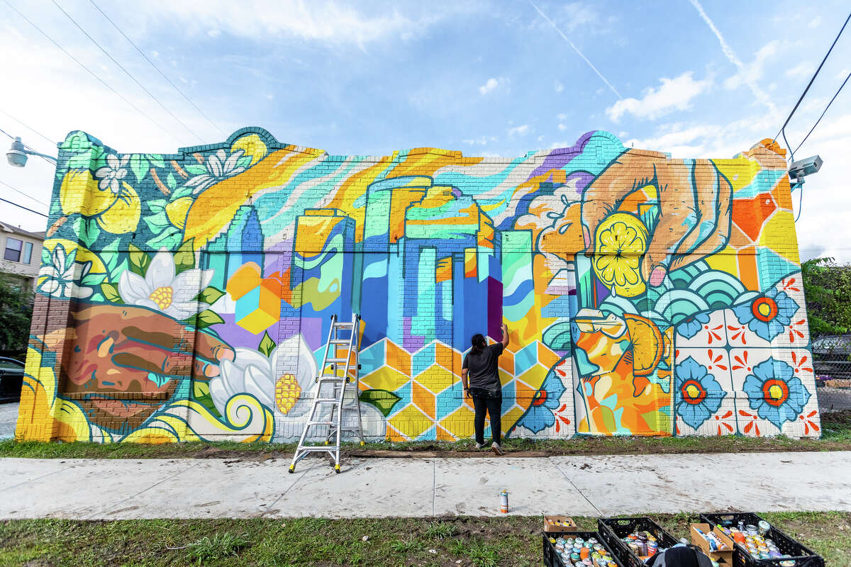 Best Houston murals downtown: Houston is Inspired, George Floyd