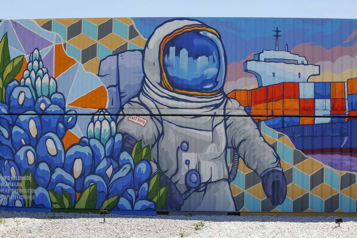 Best Houston murals downtown: Houston is Inspired, George Floyd