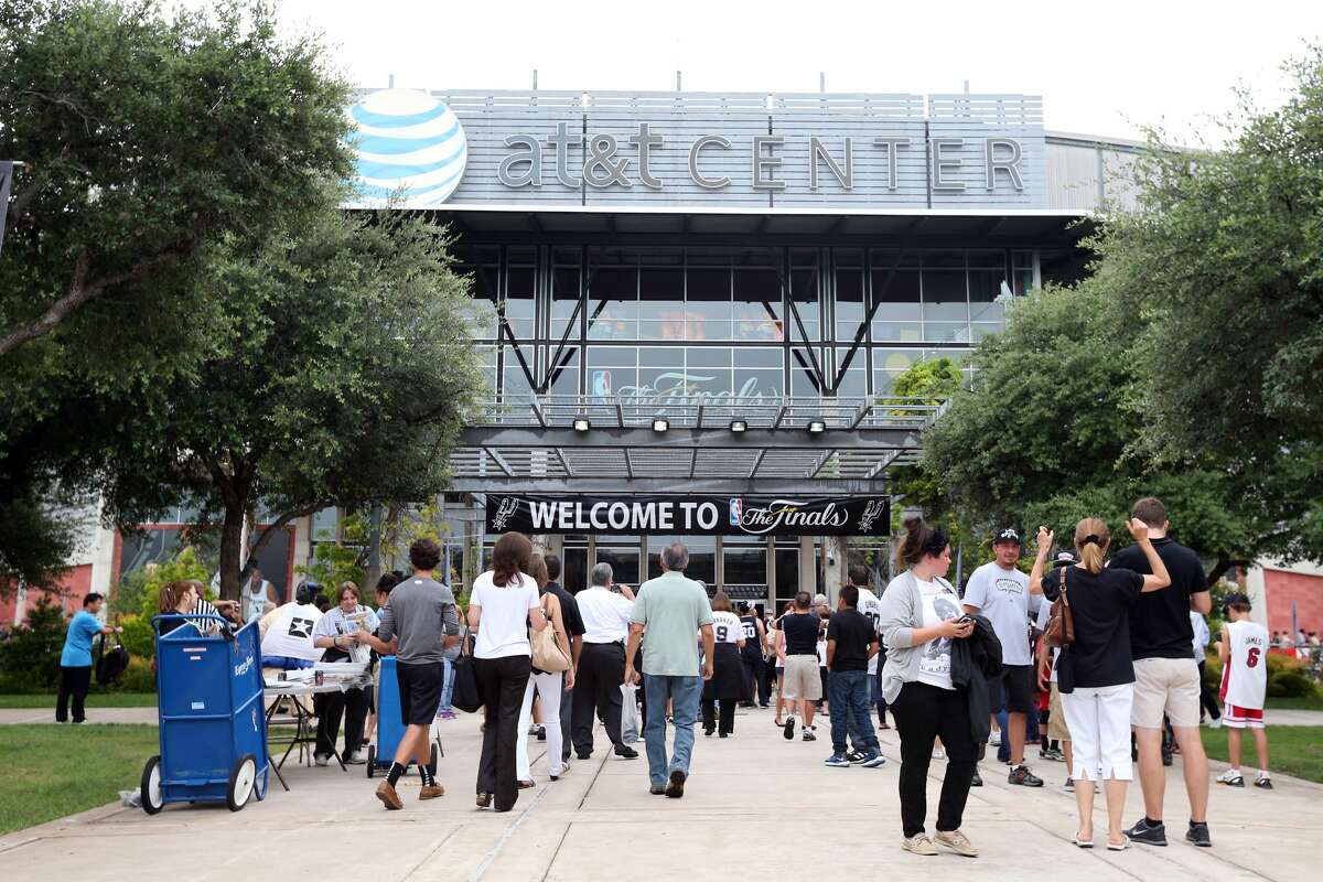 SAN ANTONIO, TX - JUNE 11: A general view of the exterior of the AT&T Center before Game Three of the 2013 NBA Finals between the San Antonio Spurs and the Miami Heat on June 11, 2013 in San Antonio, Texas. NOTE TO USER: User expressly acknowledges and agrees that, by downloading and or using this photograph, User is consenting to the terms and conditions of the Getty Images License Agreement. (Photo by Christian Petersen/Getty Images)