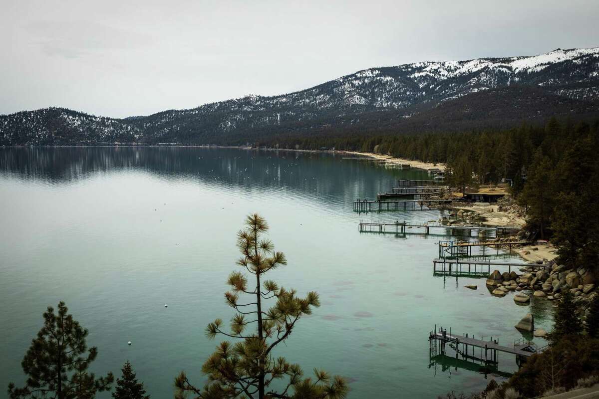 Incline Village, Nevada on the shoreline of Lake Tahoe on March 17, 2021.
