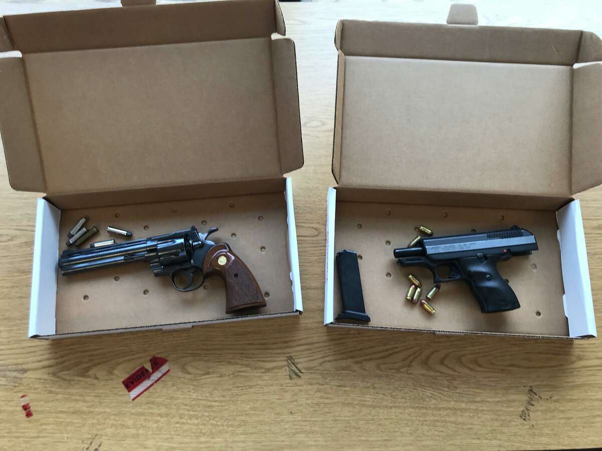 During a search of a New London, Conn., home on Tuesday, July 6, 2021, law enforcement officers seized two loaded handguns, crack cocaine, powder cocaine and $3,252, police said.