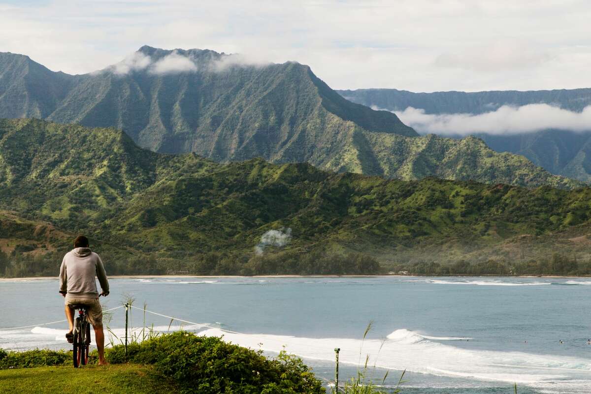 One of the best ways to explore Hanalei Bay in Kauai's North Shore is by bike.