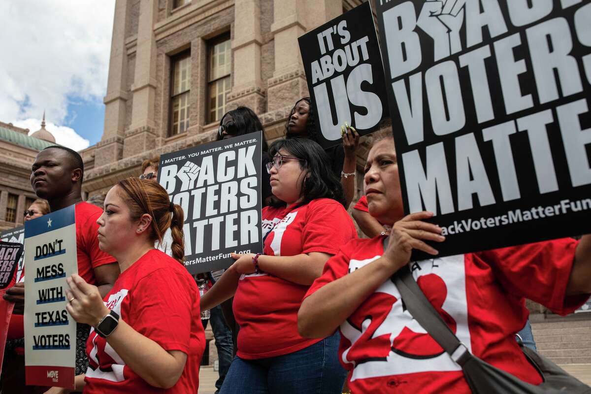 Demonstrators rally outside the Texas Capitol this summer. A democratic society does not have the potential to be good because it is easy, but because it is founded on diversity.