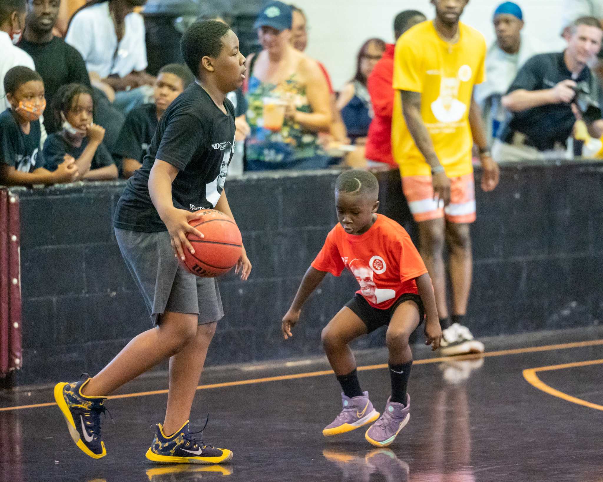 Black Children Playing Basketball