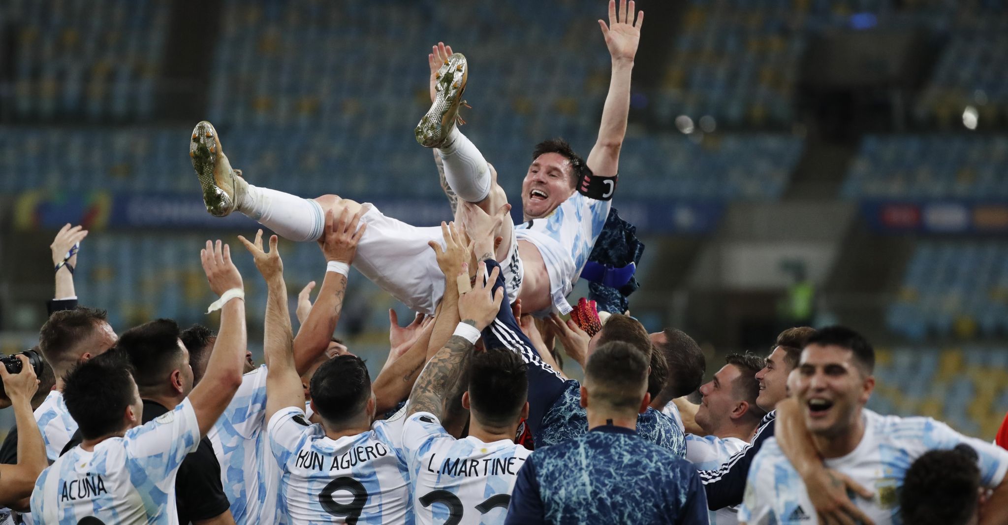 Argentina Copa América 2021 home shirt - Messi finally won a