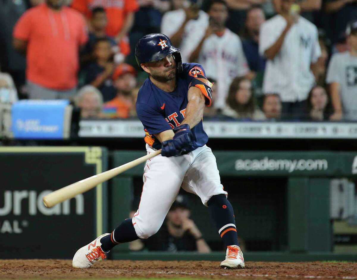Houston Astros second baseman Jose Altuve hit a walk off three-run home run and the Astros defeated New York Yankees 8-7 in a MLB game Sunday, July 11, 2021, from Minute Maid Park in Houston.