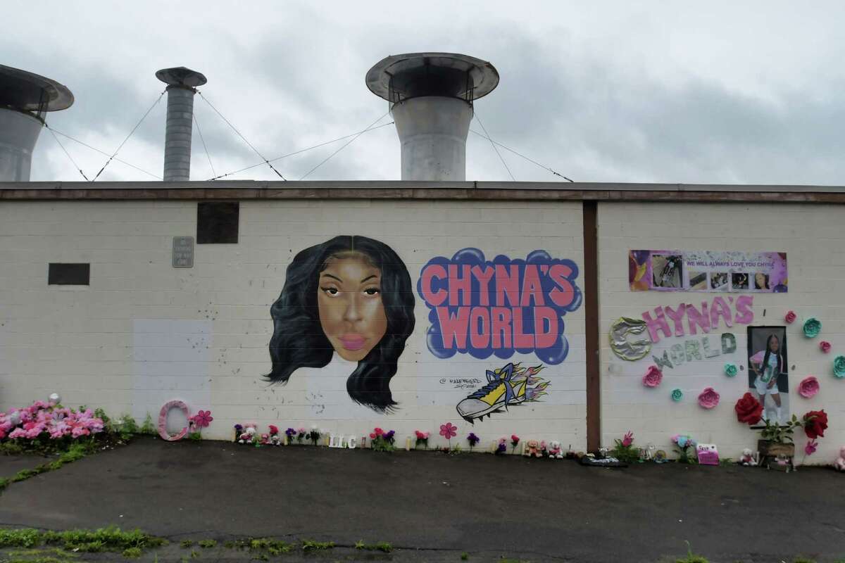A view of a mural painted on the side of a building on Essex St., to honor Chyna Forney, an 18-year-old Albany student who was shot and killed in May, seen here on Monday, July 12, 2021, in Albany, N.Y. (Paul Buckowski/Times Union)