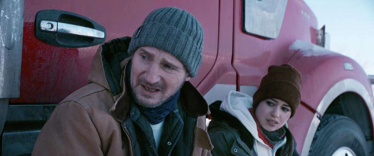 Liam Neeson and Amber Midthunder in "The Ice Road." (Netflix/TNS)