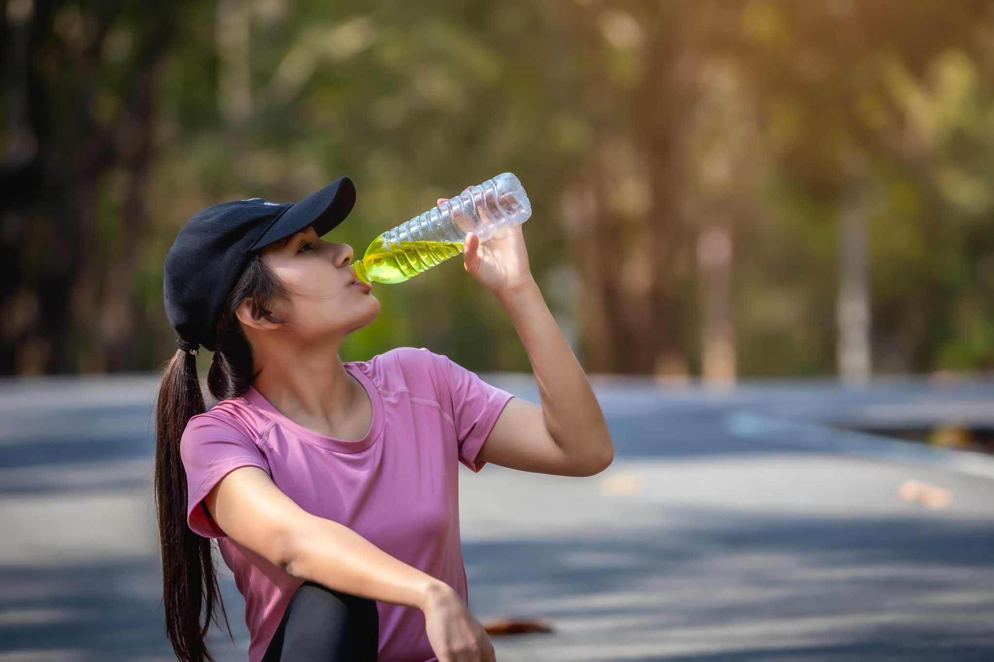 famous athletes drinking water