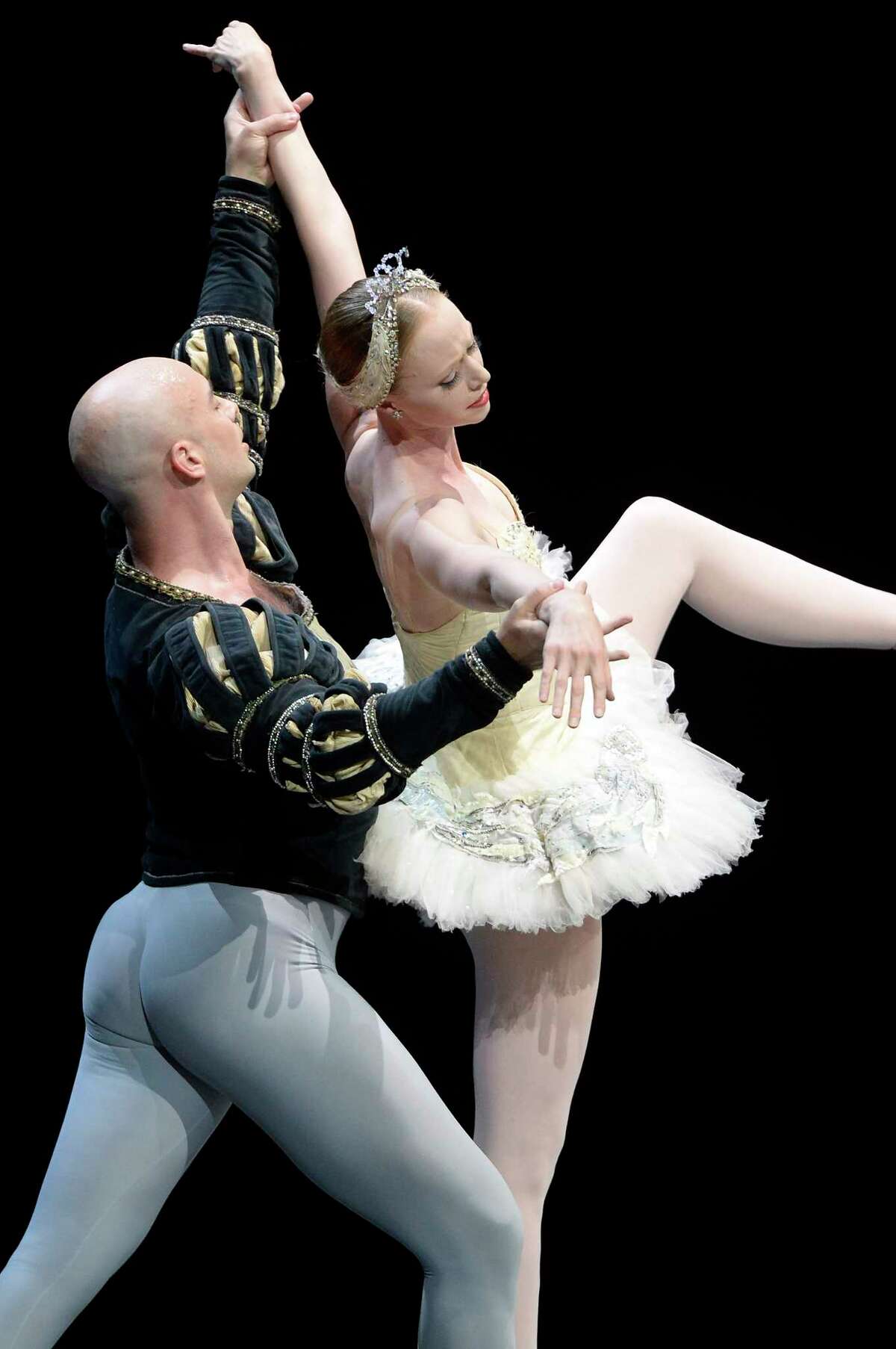 Dancers Tyler Angle and Teresa Reichlen perform Pas de Deux from Swan lake during opening night of the New York City Ballet at Saratoga Performing Arts Center on Wednesday, Jul. 14, 2021 in Saratoga Springs, N.Y. (Jenn March, Special to the Times Union)
