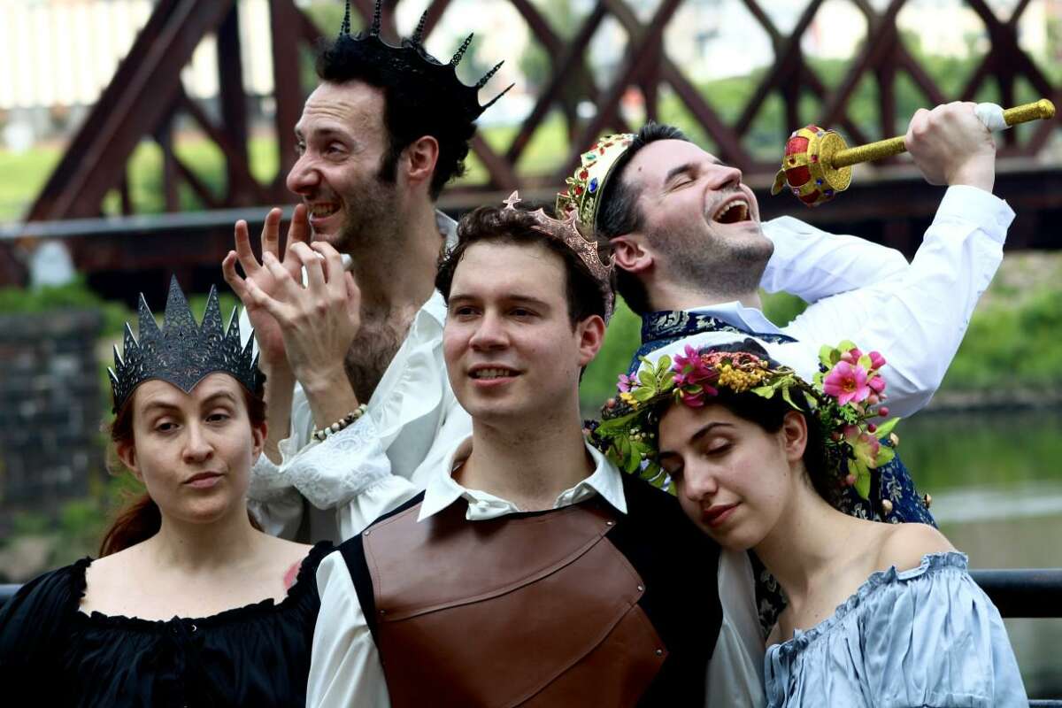 Actors in Adventures of Pericles, which opens July 15, 2021, at the Riverwalk in Shelton.