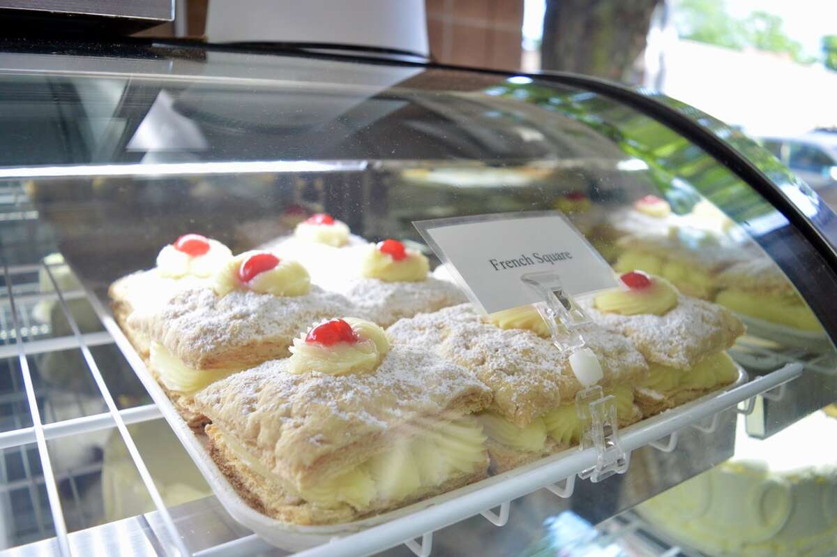 French squares are among the pastries available at Lucibello's Italian Pastry Shop on Grand Avenue in New Haven, Conn. on Wednesday, July 14, 2021. 