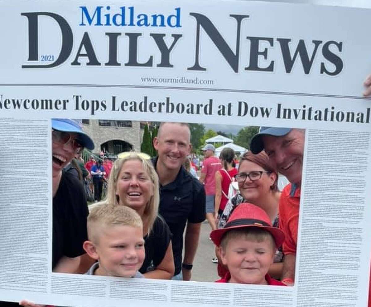 Attendees pose during a break from the LPGA action at the 2021 Great Lakes Bay Invitational at the Midland Country Club.