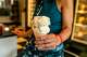 Chocolate chip ice cream at Waffle cones are made in house at Arethusa Farm Dairy in Bantam on July 15, 2021.