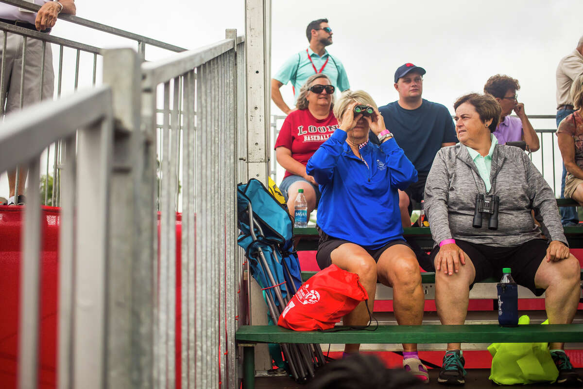 Fans watch as LPGA players begin the third round of play during the Dow Great Lakes Bay Invitational Friday, July 16, 2021 at the Midland Country Club. (Katy Kildee/kkildee@mdn.net)