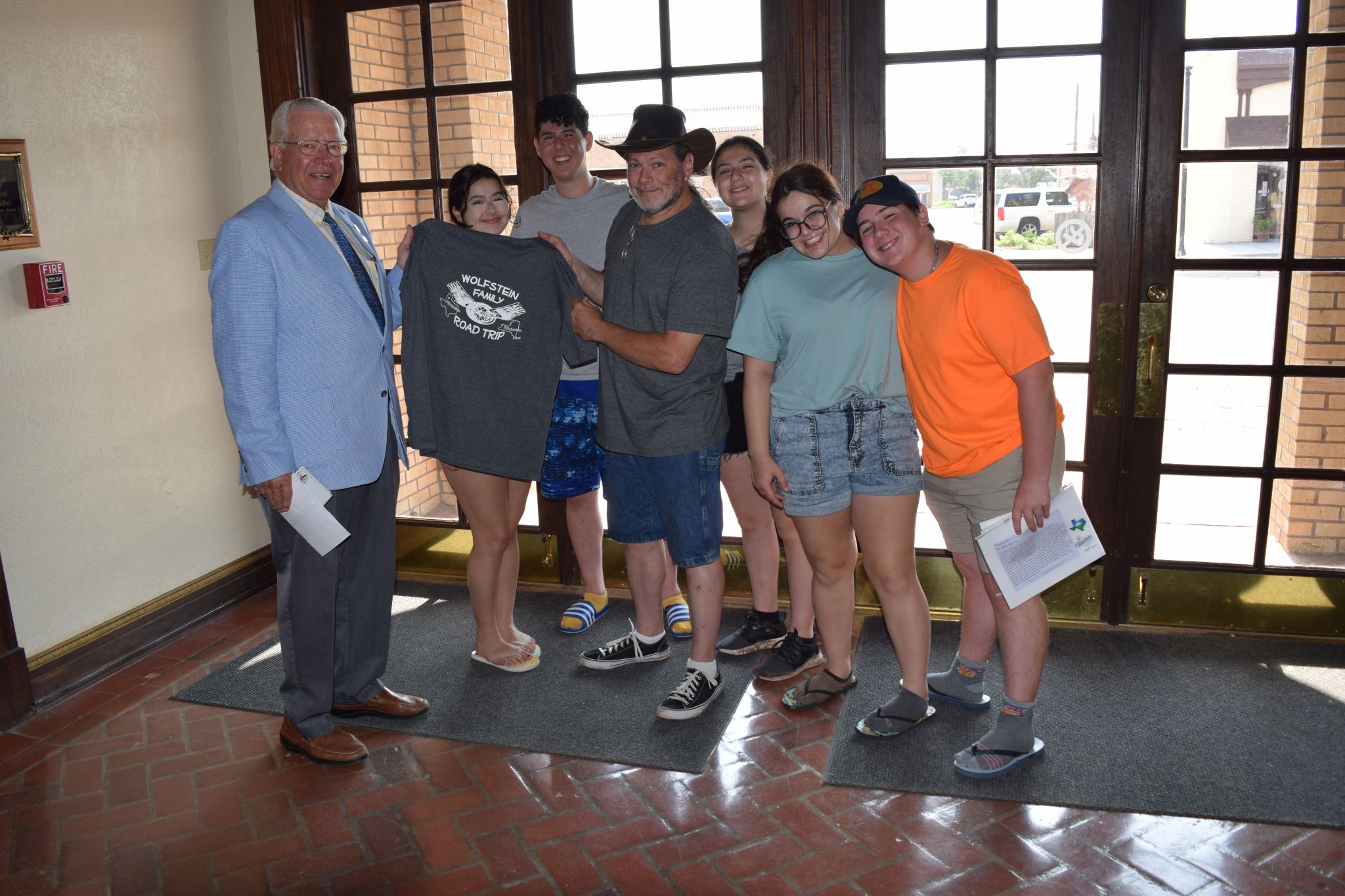 New York family stops in Plainview, Texas