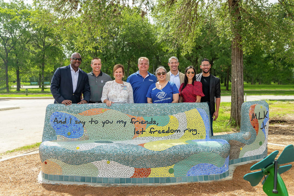 Representatives from H-E-B, Unilever, the Eastside Boys and Girls Club and District 2 Councilman Jalen McKee-Rodriguez at helped celebrate the opening of the new park on July 16.