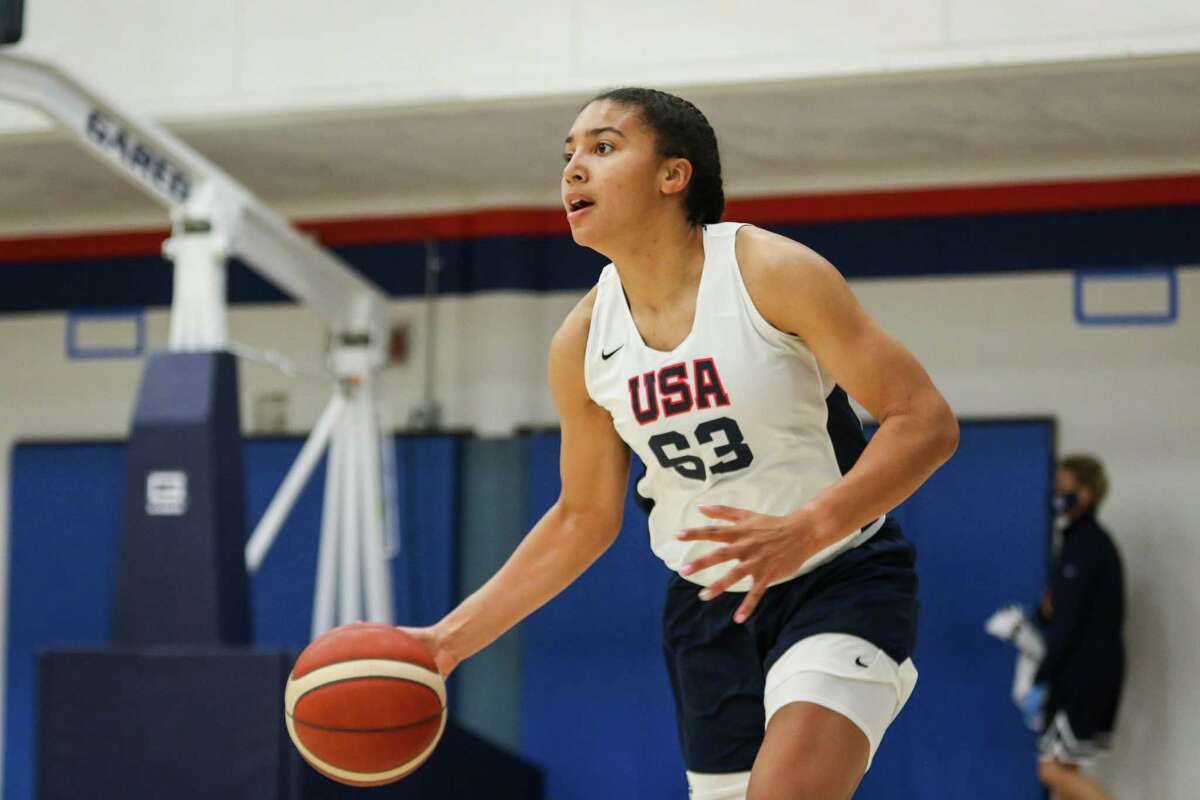 Incoming UConn women’s basketball freshman Azzi Fudd participated in the USA Basketball U19 World Cup trials in Denver from May 14-16.