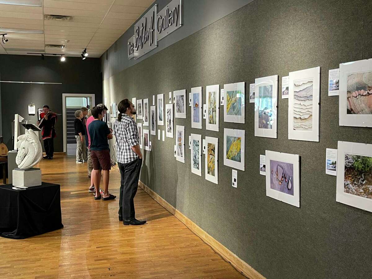 Opening reception of Geology Rocks at Artworks on Thursday, July 15. (Pioneer photo/Gena Harris)