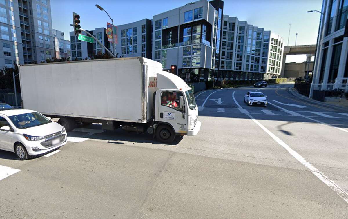 The intersection of Harrison and Fremont Streets.