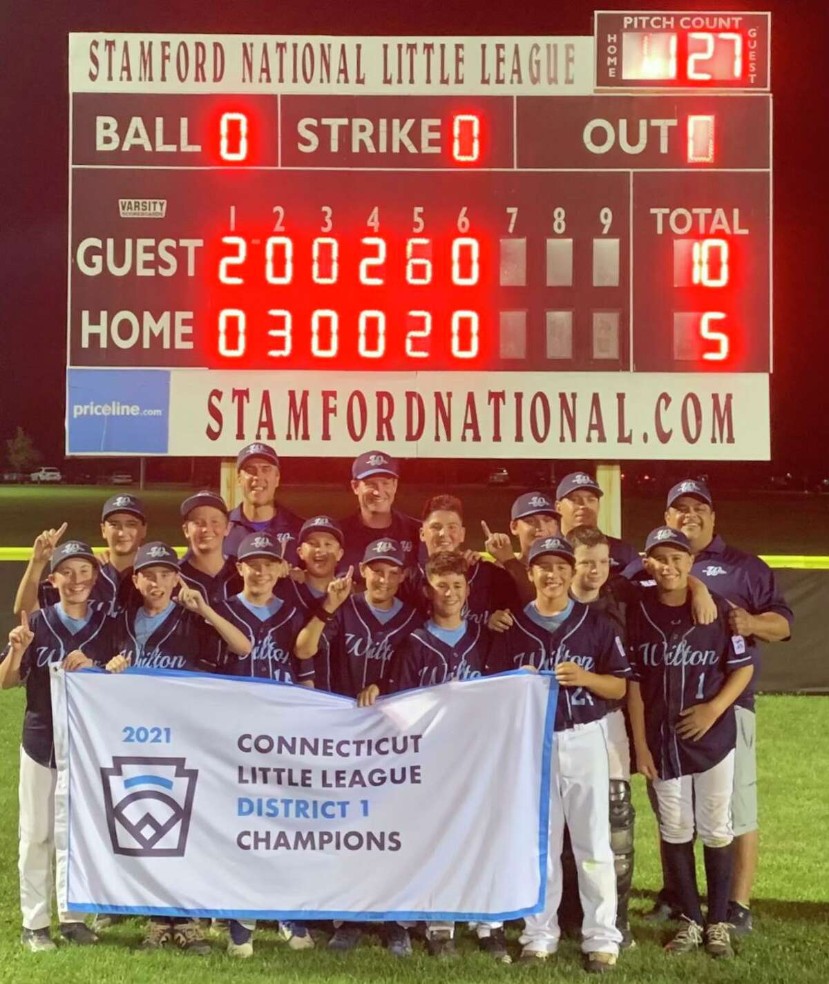 The Wilton 12U Little League All-Star team captured their second District 1 championship in three years after defeating Darien 10-5. The team will now proceed to the sectional tournament in Stamford this week.