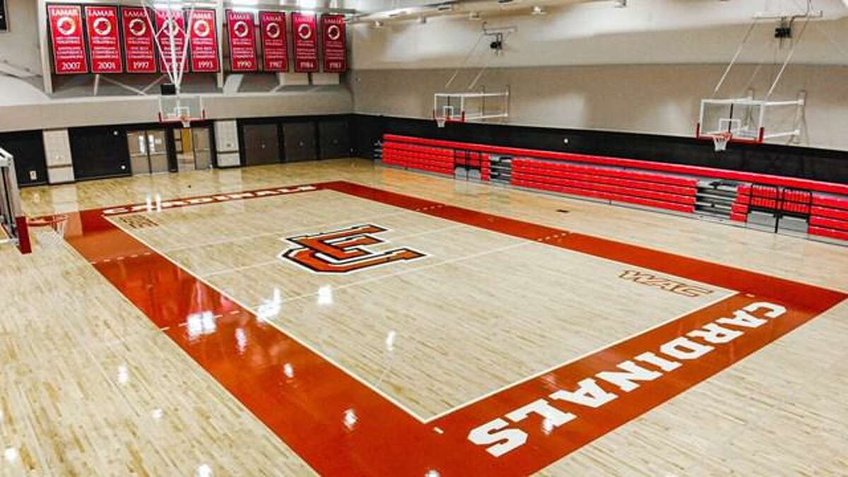 A look at Lamar's new court inside the McDonald Gym on campus.