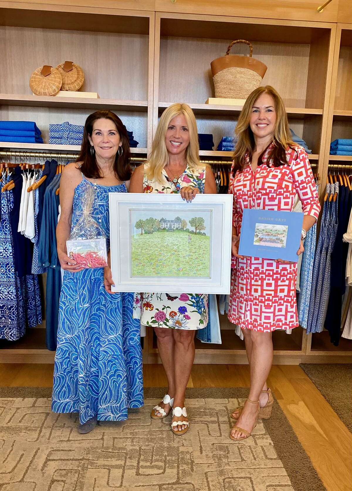 The Darien Community Association (DCA) thanked J.McLaughlin's recent Sip, Shop and Celebrate Spring event. Pictured, from left, are Suzanne Brannan, Diane Weeks, and Wanda Forlivio, DCA co-president.