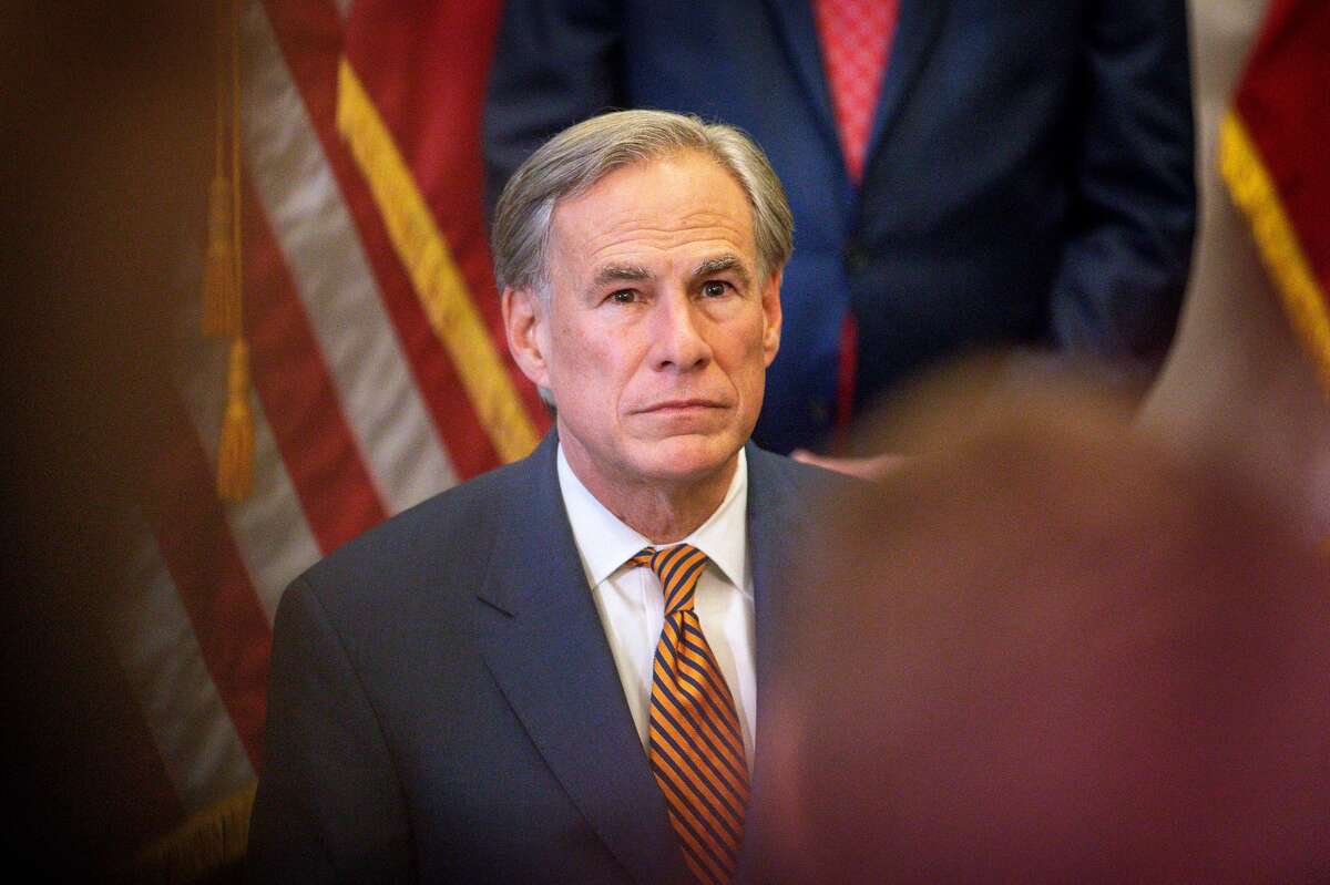 Texas Governor Greg Abbott attends a press conference where he signed Senate Bills 2 and 3 at the Capitol on June 8, 2021 in Austin, Texas. Governor Abbott signed the bills into law to reform the Electric Reliability Council of Texas and weatherize and improve the reliability of the state's power grid. The bill signing comes months after a disastrous February winter storm that caused widespread power outages and left dozens of Texans dead.